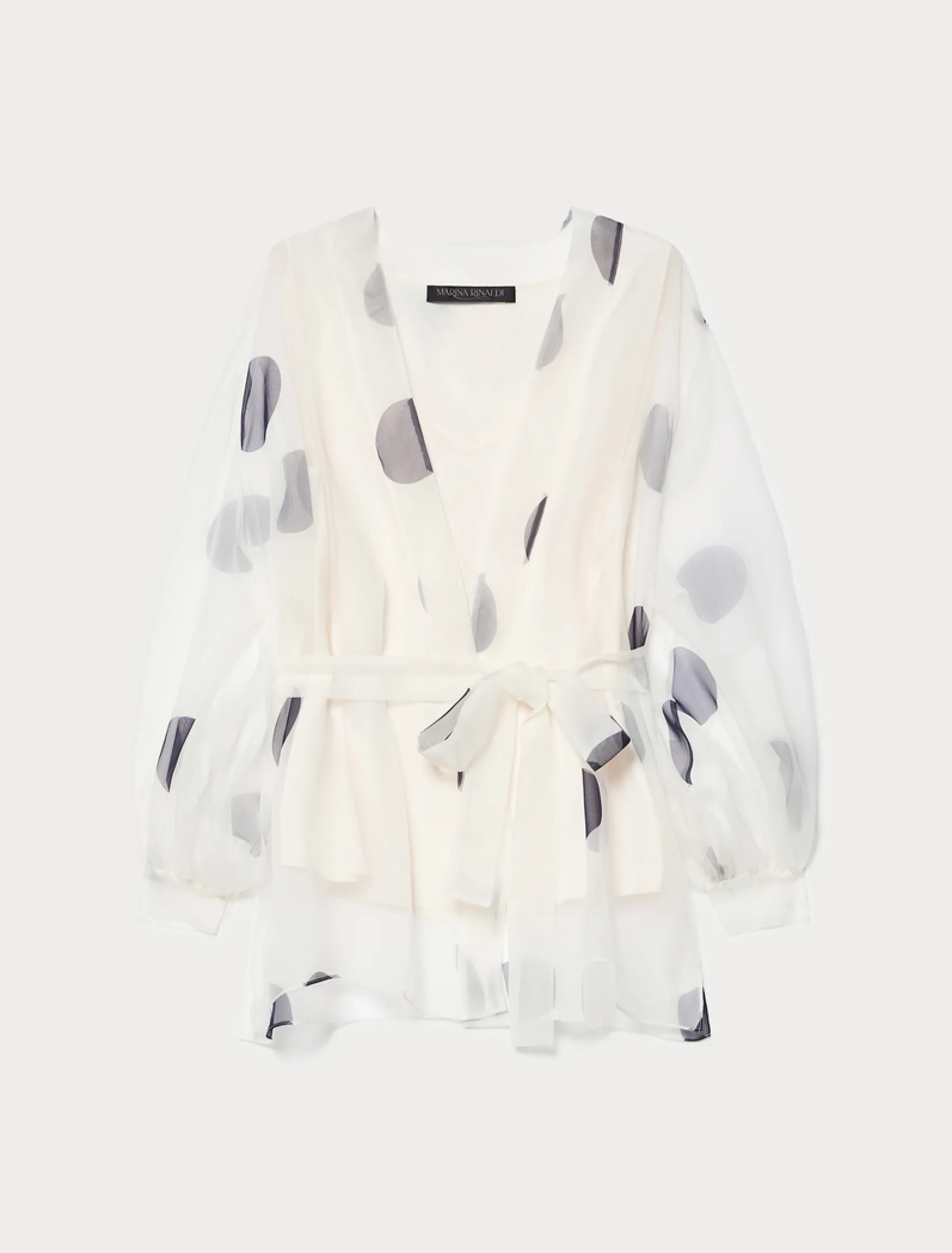 Casacca in organza di seta - BIANCO AVORIO