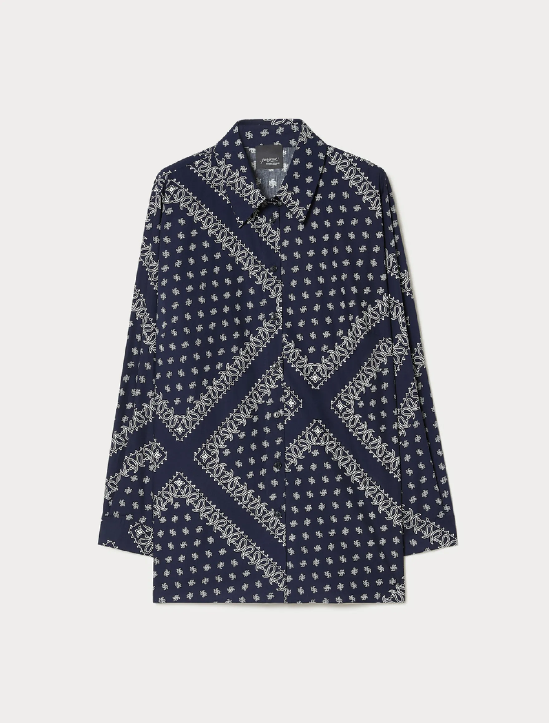 Casacca in popeline di cotone - BLU MARINO