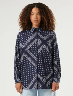 Casacca in popeline di cotone - BLU MARINO