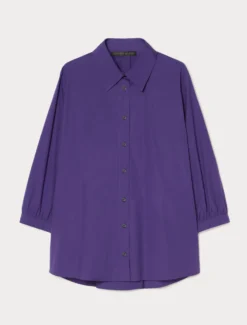 Casacca in popeline di cotone - VIOLA