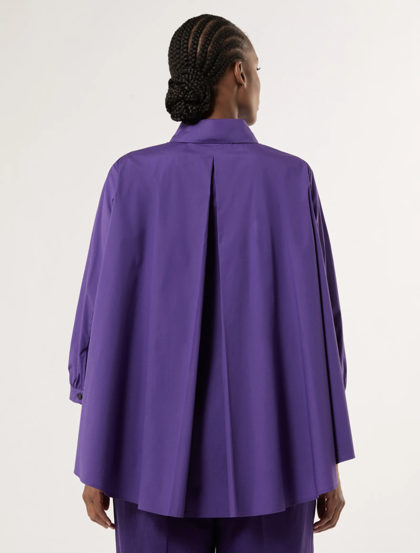 Casacca in popeline di cotone - VIOLA