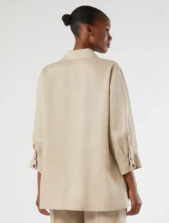 Casacca in tela di lino - BEIGE