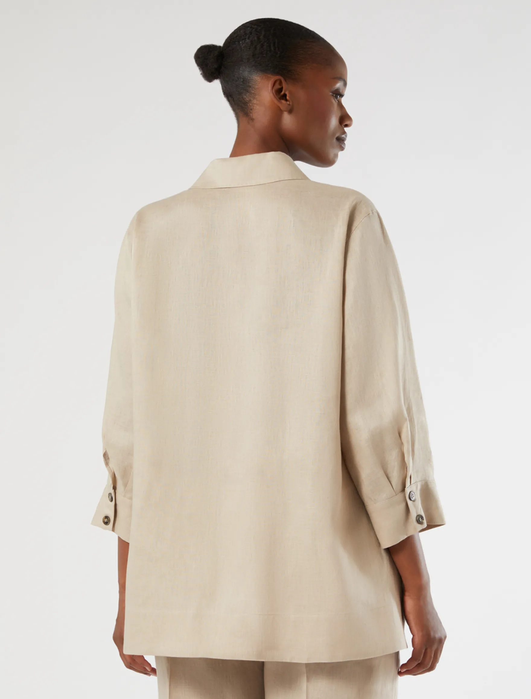 Casacca in tela di lino - BEIGE
