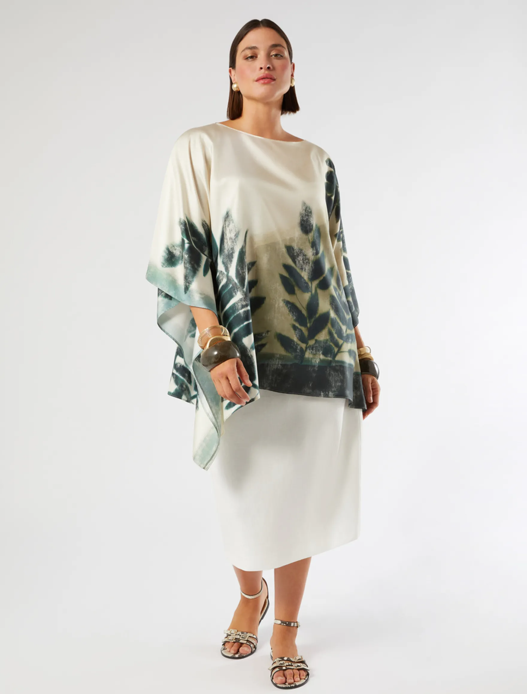 Casacca in twill di seta - VERDE OLIVA