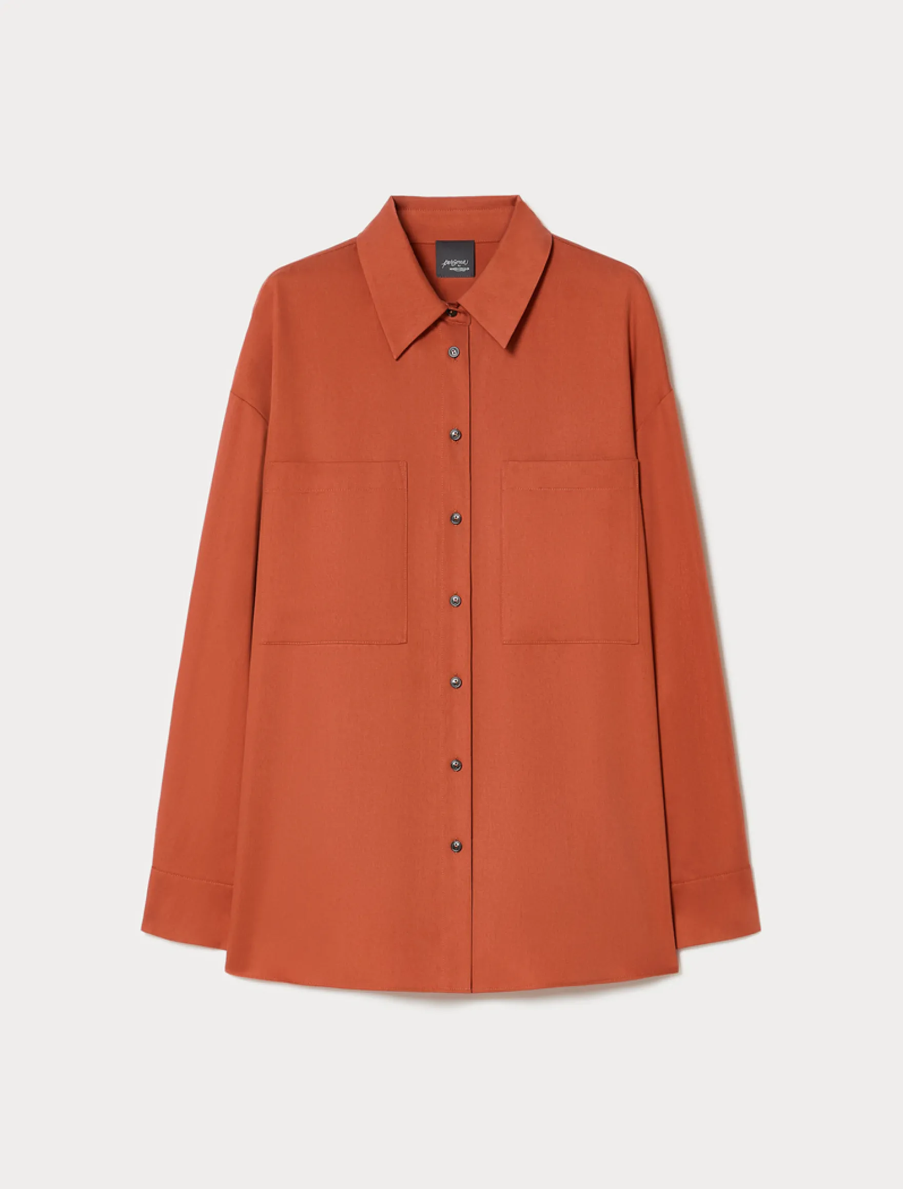 Casacca in twill di tencel - RAME