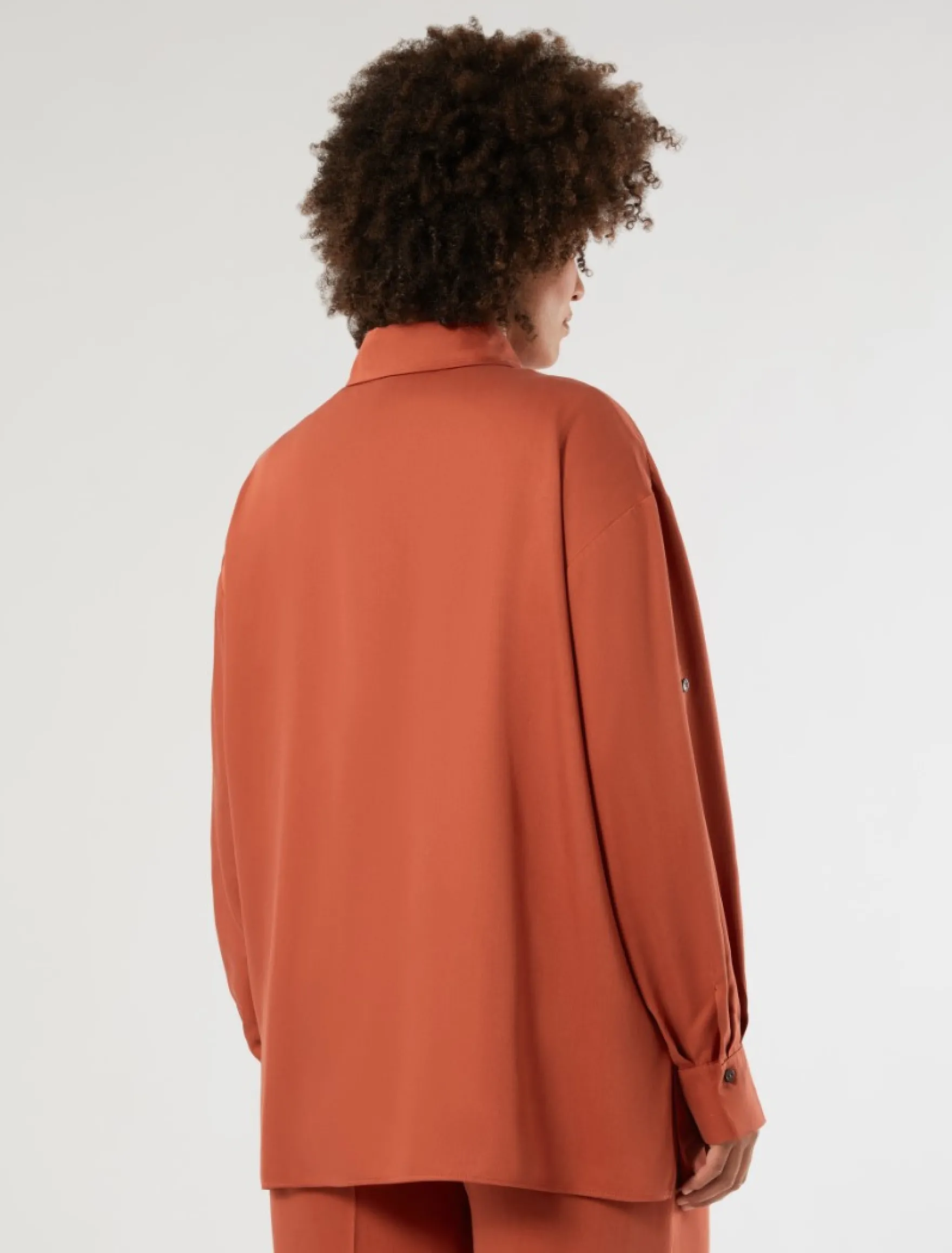 Casacca in twill di tencel - RAME