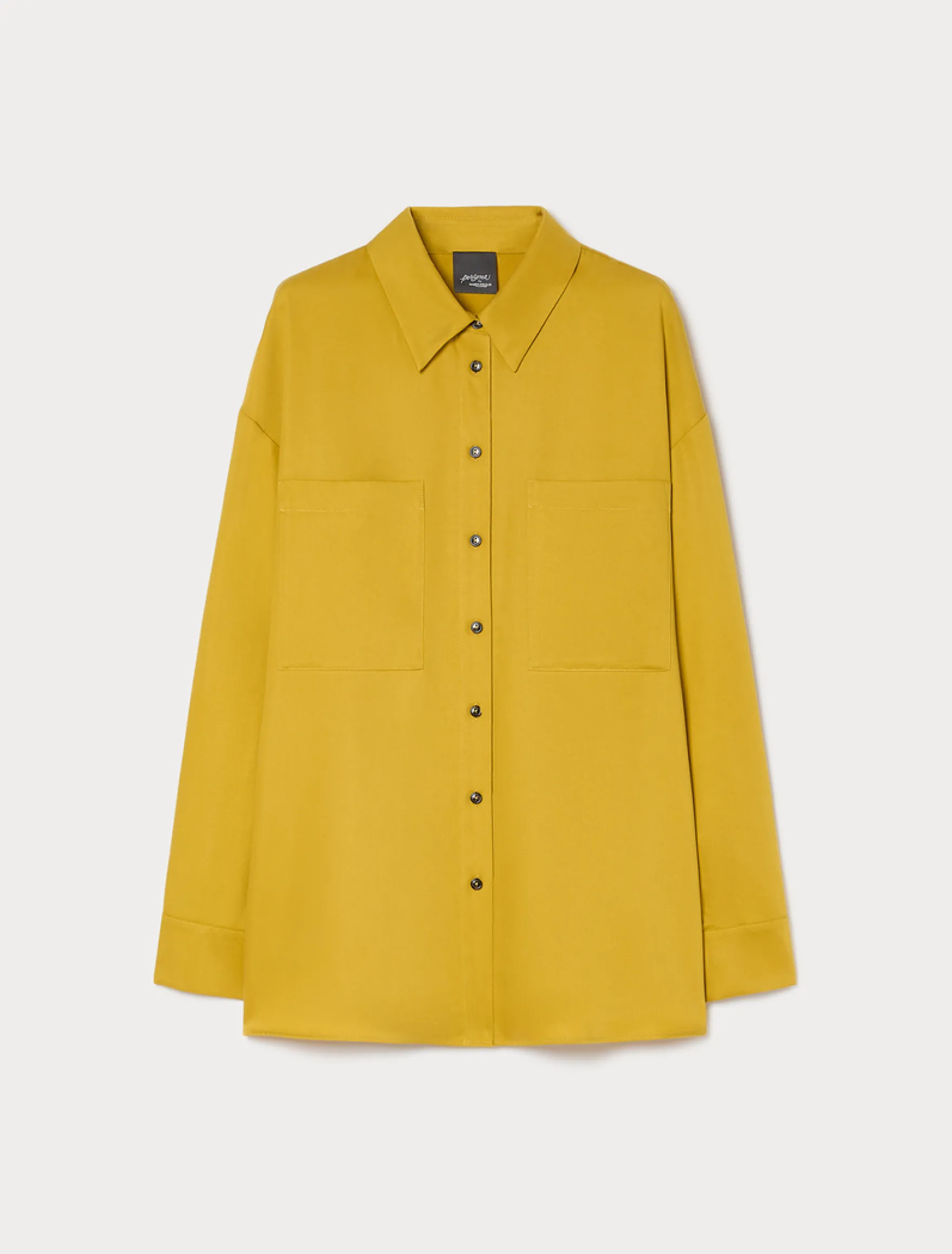 Casacca in twill di tencel - SENAPE