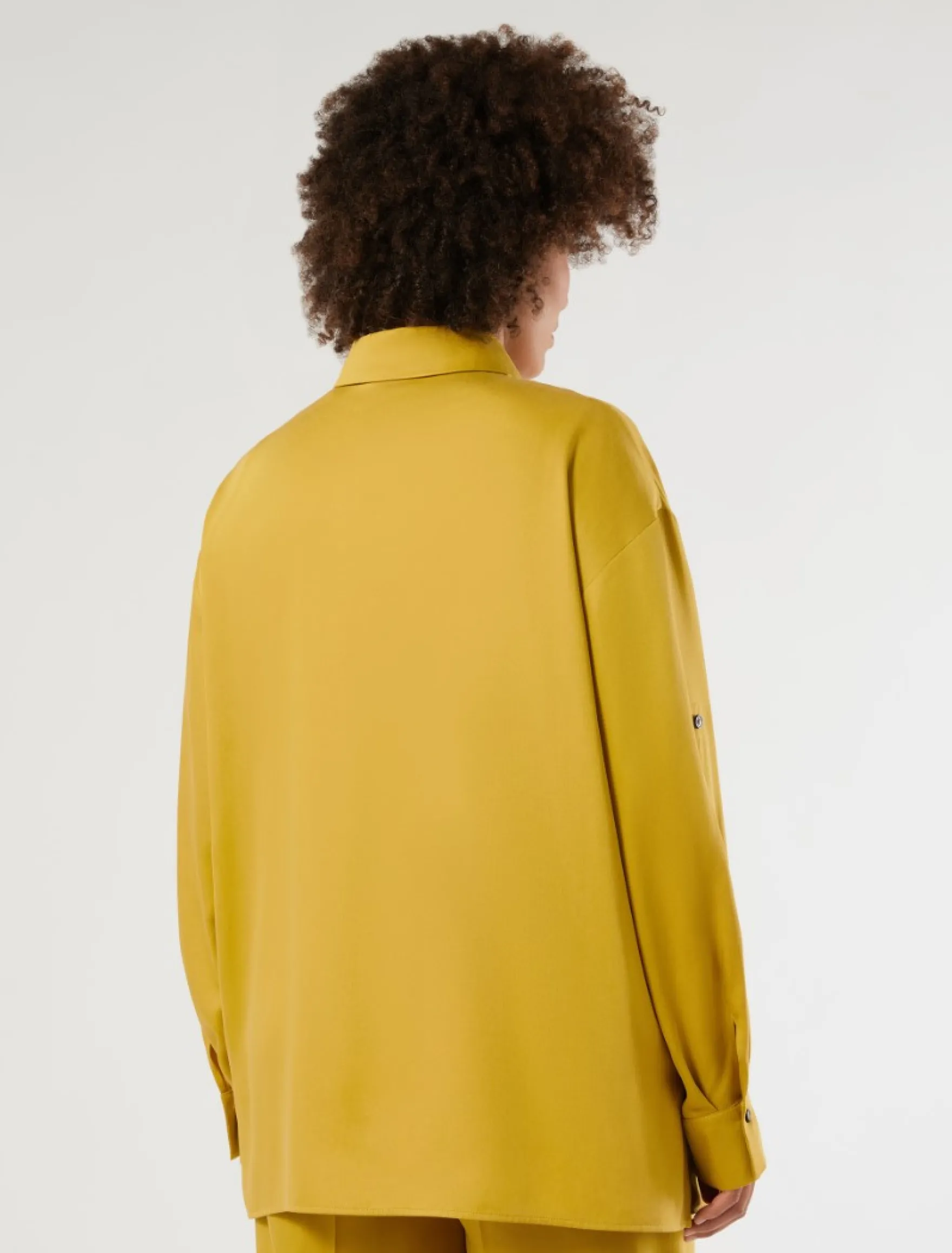 Casacca in twill di tencel - SENAPE