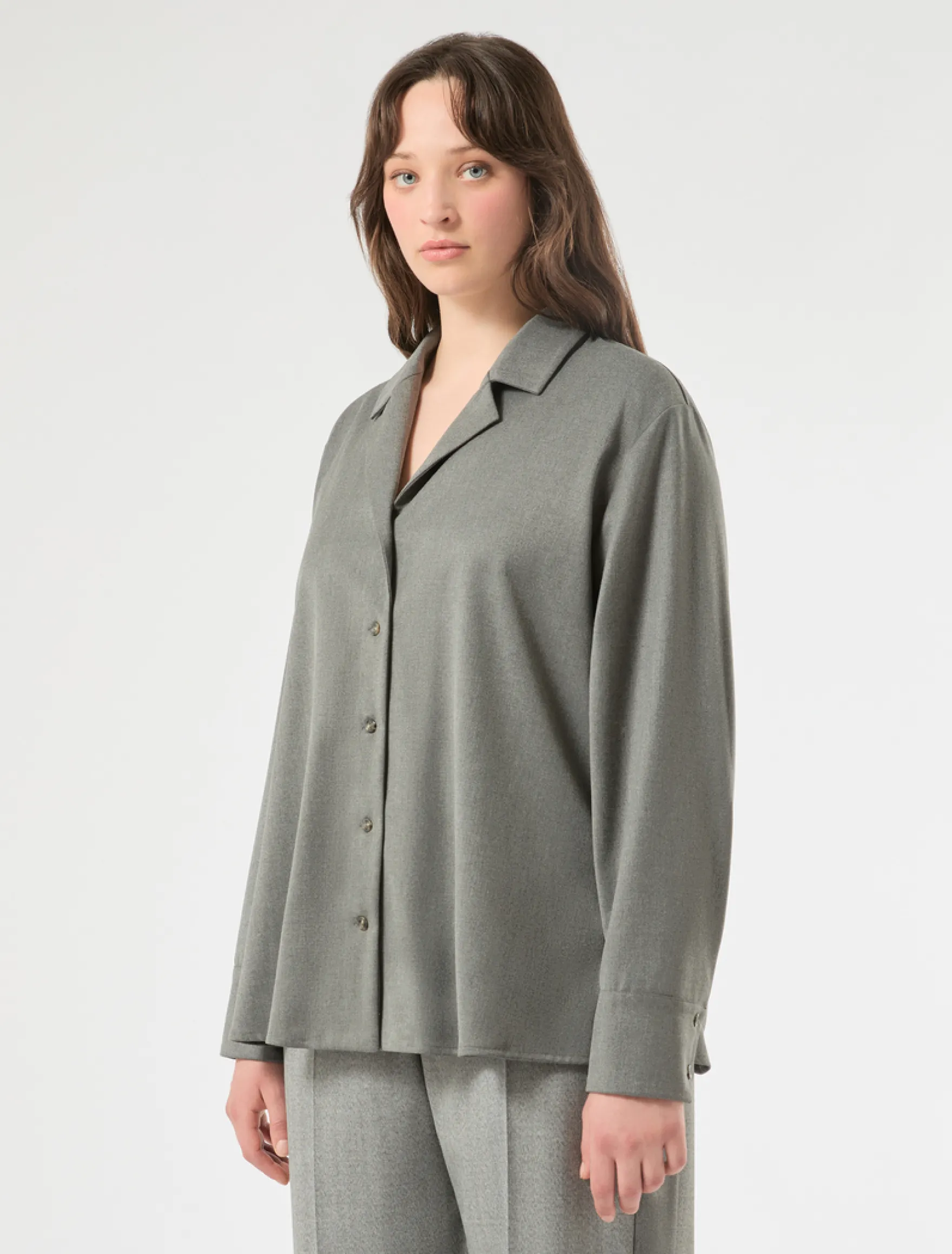 Casacca in twill - GRIGIO MEDIO