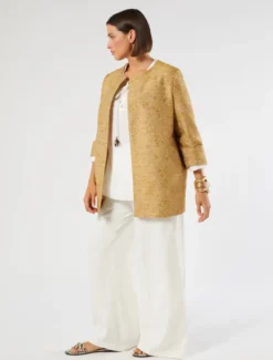 Casacca jacquard - VERDE OLIVA