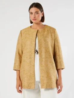 Casacca jacquard - VERDE OLIVA