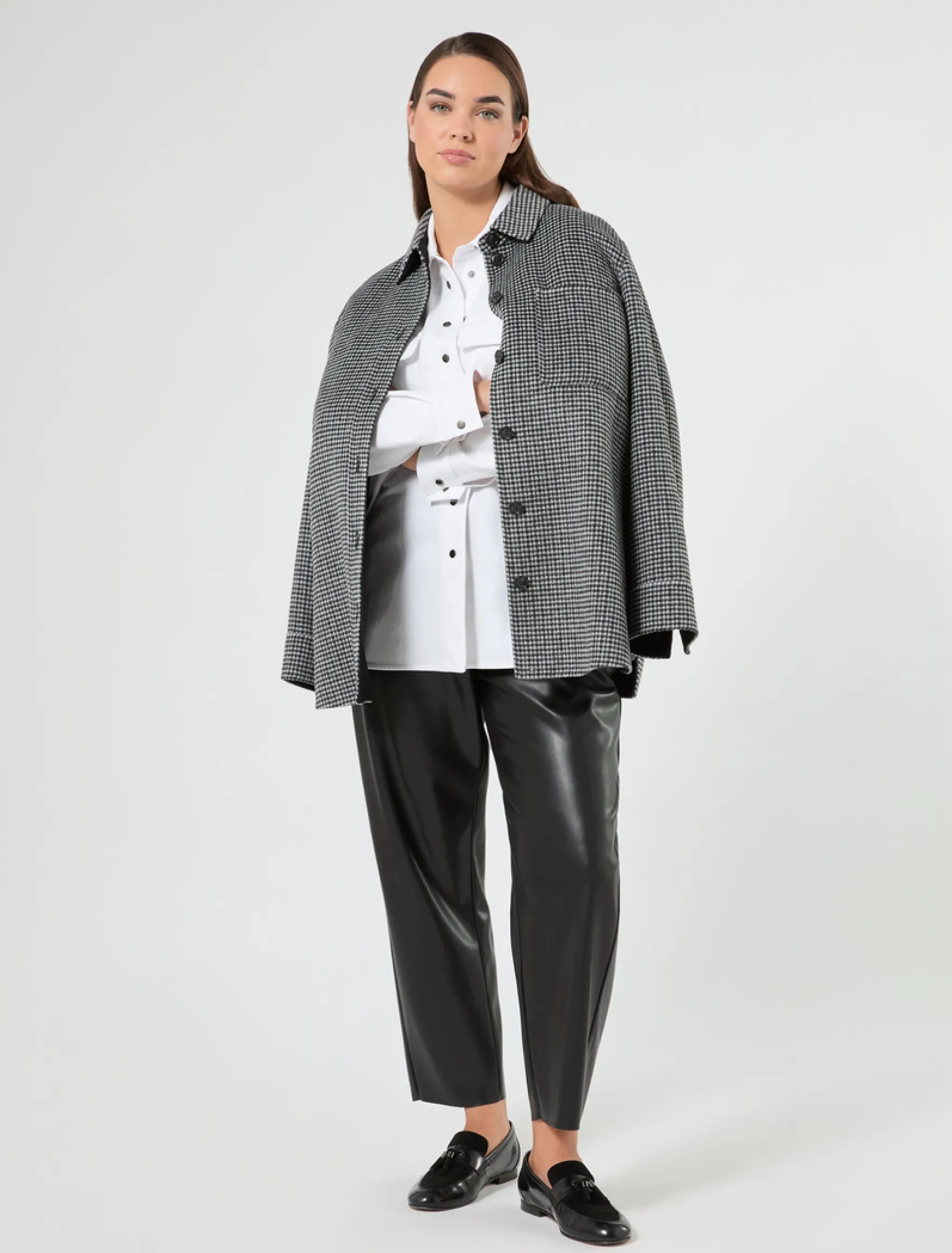 Casacca overshirt in felpa - BIANCO