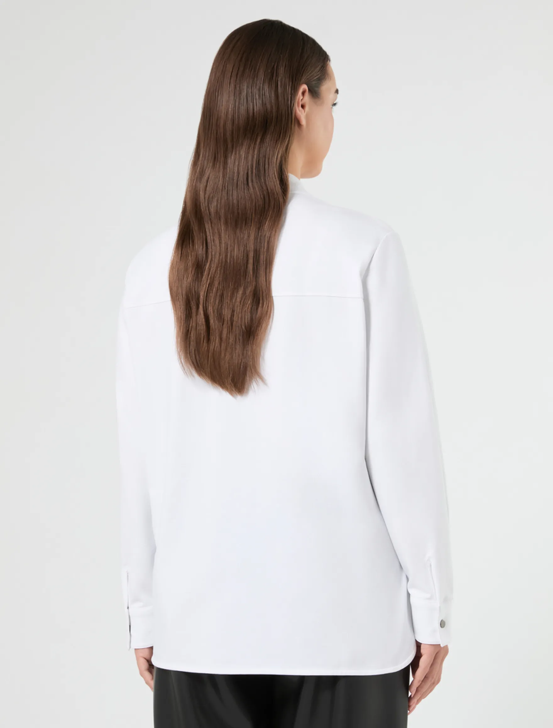 Casacca overshirt in felpa - BIANCO