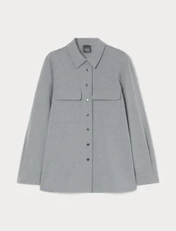 Casacca overshirt in felpa - GRIGIO MEDIO