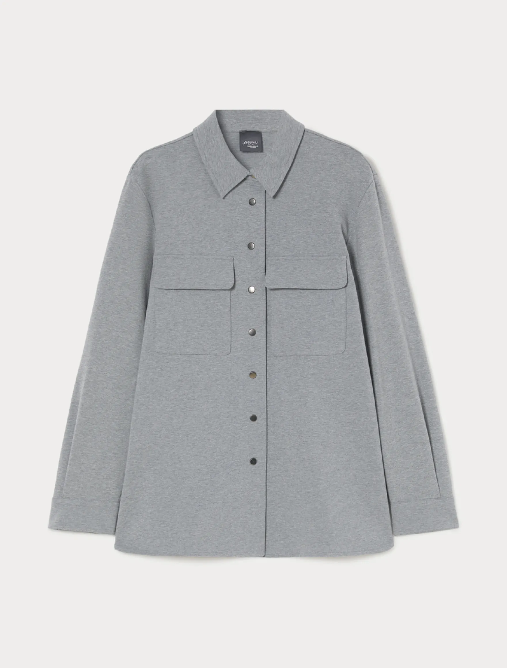 Casacca overshirt in felpa - GRIGIO MEDIO