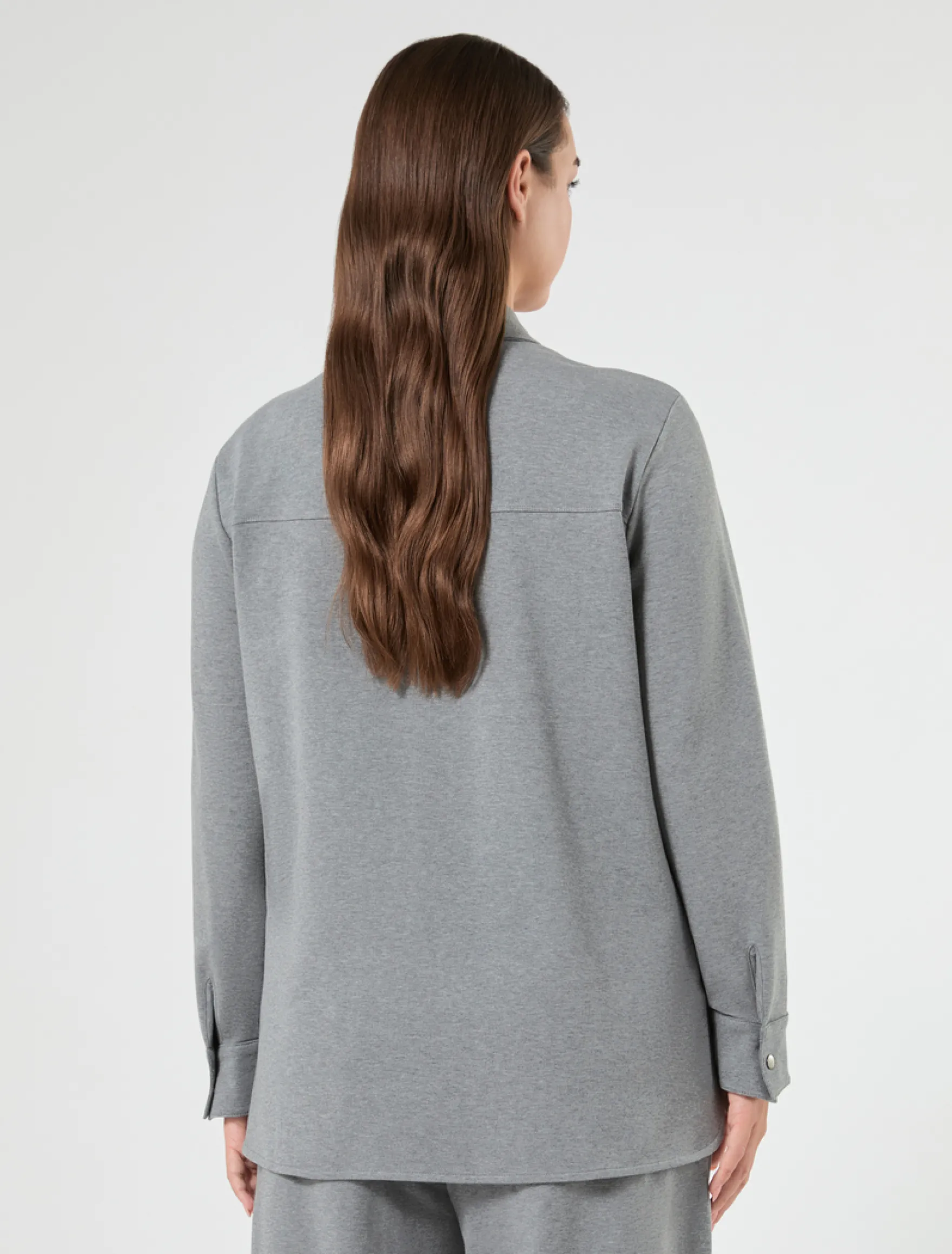 Casacca overshirt in felpa - GRIGIO MEDIO