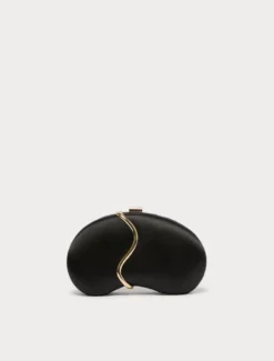 Clutch in raso - NERO