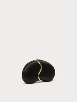 Clutch in raso - NERO
