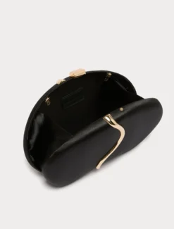 Clutch in raso - NERO