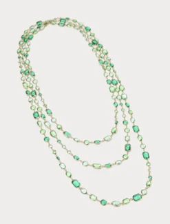Collana con cristalli - VERDE SMERALDO