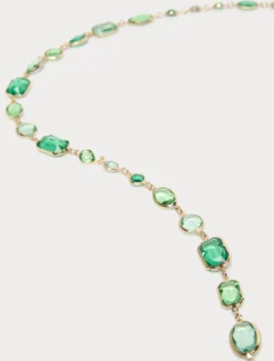 Collana con cristalli - VERDE SMERALDO
