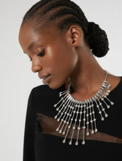 Collana con strass e perle - CRISTALLO