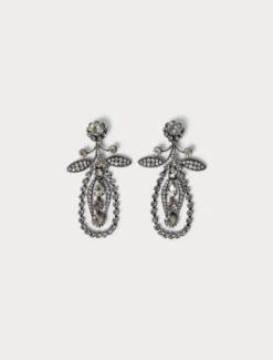 Collana e orecchini in strass - ARGENTO