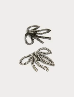 Collana, spilla e orecchini a fiocco - CRISTALLO