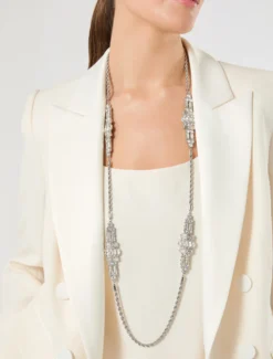 Collana torchon con strass - CRISTALLO
