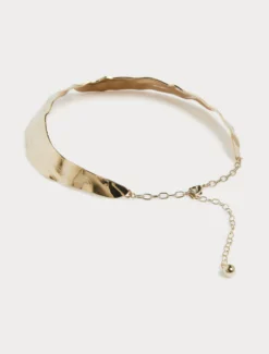 Collier in metallo martellato - ORO
