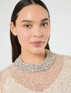 Collier in organza e full strass - NUDO