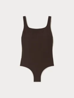 Costume intero con tagli - CIOCCOLATO