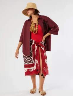 Costume intero con tagli - ROSSO