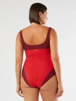 Costume intero con tagli - ROSSO