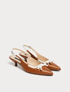 Décolleté slingback in nappa - CUOIO