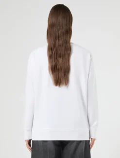 Felpa in cotone stretch - BIANCO