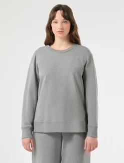 Felpa in cotone stretch - GRIGIO MEDIO