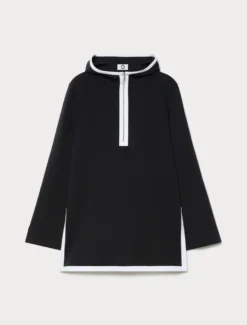 Felpa in jersey double - BLU NOTTE