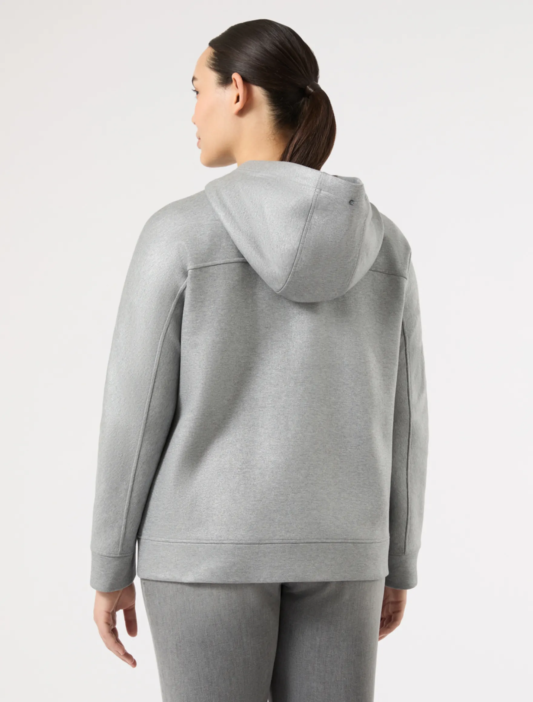 Felpa in jersey laminato - GRIGIO MEDIO