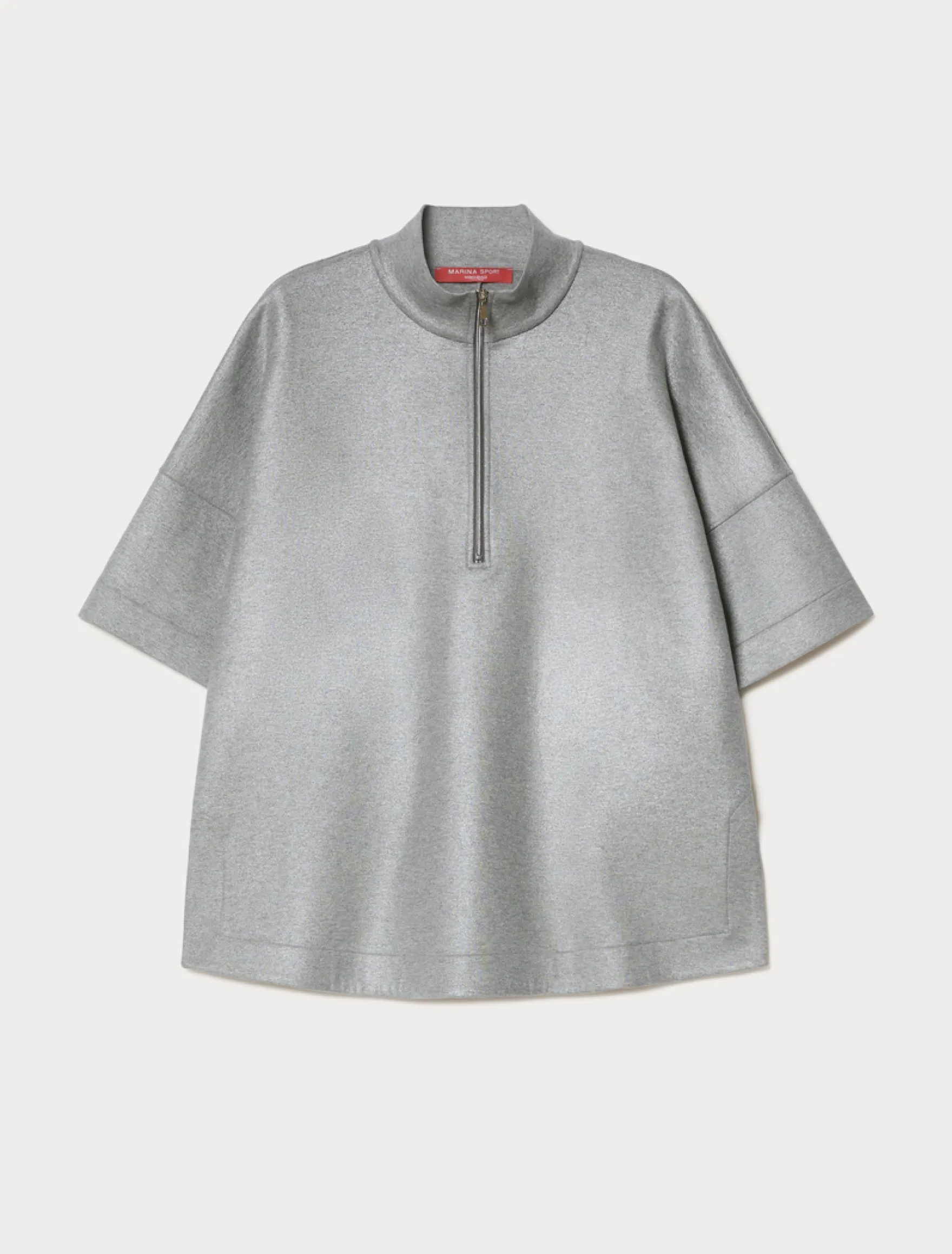 Felpa in jersey laminato - GRIGIO MEDIO