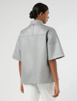 Felpa in jersey laminato - GRIGIO MEDIO