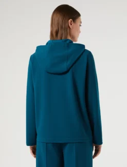Felpa in scuba stretch - PETROLIO