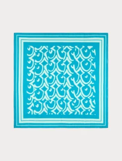 Foulard in mussola di cotone - ACQUA