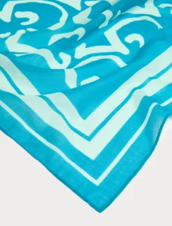 Foulard in mussola di cotone - ACQUA