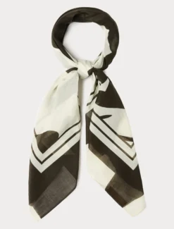 Foulard in mussola di cotone - AVORIO