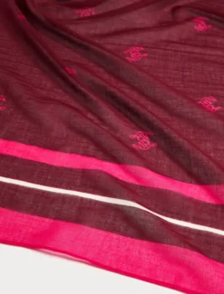 Foulard in mussola di cotone - FUXIA