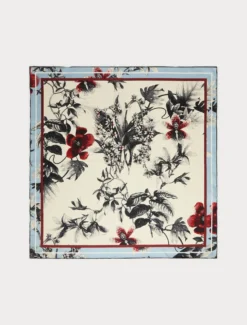 Foulard in twill di seta - AZZURRO