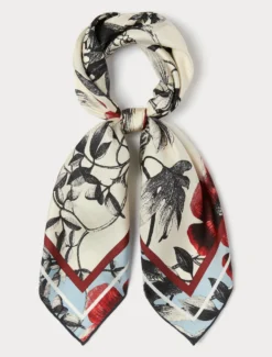 Foulard in twill di seta - AZZURRO