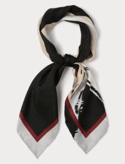 Foulard in twill di seta - BIANCO