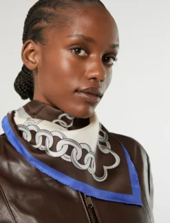 Foulard in twill di seta - BISCOTTO